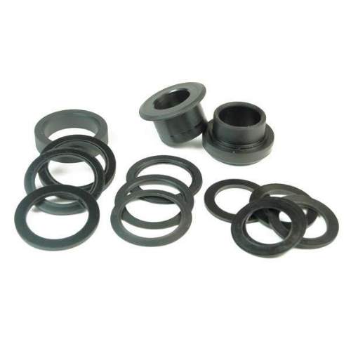 Bottom Bracket Adaptor BB30/PF30 Universal for 22/24mm Cranks (SRAM, Truvativ)Adaptor for using 22/24mm cranks (SRAM, Truvativ) in BB30/PF30-standard frames

This set contains 2 adaptors and 15 shims for adjusting the chain line.

Instructions:  download here