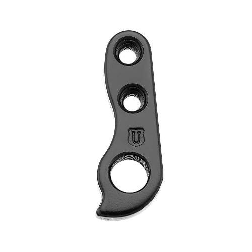 Dropout #1717All Union derailleur hangers are 100% identical to the original ones and come from the same frame manufacturer.Holes: 2-Hole
Position: Outside
Mount: M5 – M5
Distance: 12 mm
We suggest to order 2 Dropouts, so you have next time one in spare and have no waiting time.