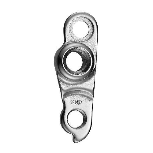 Dropout #0272All Union derailleur hangers are 100% identical to the original ones and come from the same frame manufacturer.Holes: 2-Hole
Position: Outside
Mount: 10mm - M12x1.75
Distance: 18 mm
We suggest to order 2 Dropouts, so you have next time one in spare and have no waiting time.