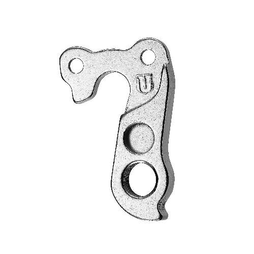 Dropout #0397All Union derailleur hangers are 100% identical to the original ones and come from the same frame manufacturer.Holes: 2-Hole
Position: Outside
Mount: 4mm - 4mm
Distance: 20 mm
We suggest to order 2 Dropouts, so you have next time one in spare and have no waiting time.