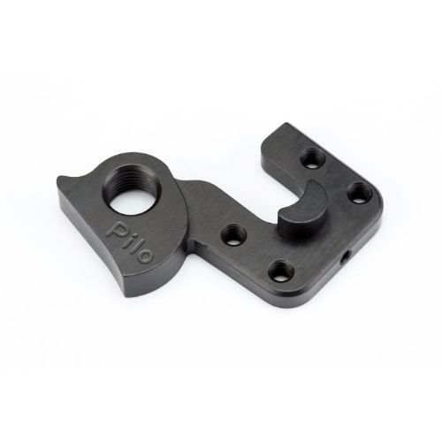Dropout #0879• CNC manufactured from 6061 alloy for better shifting performance and higher durability • Black anodized finish for better looking and a longer lasting surface quality
Holes: 4-Hole
Position: Outside
Mount: M4 - M4 - M4 - M4
Distance: 11 mm
We suggest to order 2 Dropouts, so you have next time one in spare and have no waiting time.