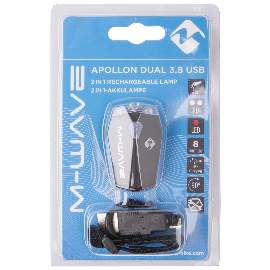 M-WAVE Apollon Dual 3.8 USB Akku Frontlicht