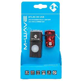 M-WAVE Atlas 20 USB Akku Beleuchtungsset