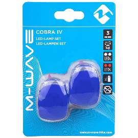 M-Wave Cobra IV Batterieblinklicht-Set, blau