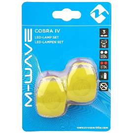 M-Wave Cobra IV Batterieblinklicht-Set, gelb