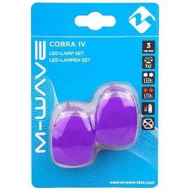 M-Wave Cobra IV Batterieblinklicht-Set, lila