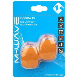 M-Wave Cobra IV Batterieblinklicht-Set, orange