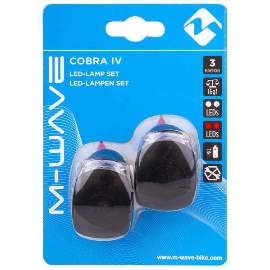 M-Wave Cobra IV Batterieblinklicht-Set, schwarz