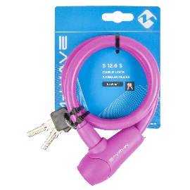 M-Wave Kabelschloss S 12.6 S, 12x600mm, pink