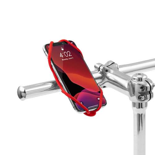 BONE Universelle Smartphonehalterung (Lenkermontage) - Bike Tie 4 - rot