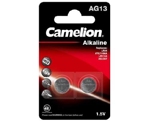 CAMELION AG13, LR44 Alkaline Knopfzellen, 20x 2 Stk. Blister