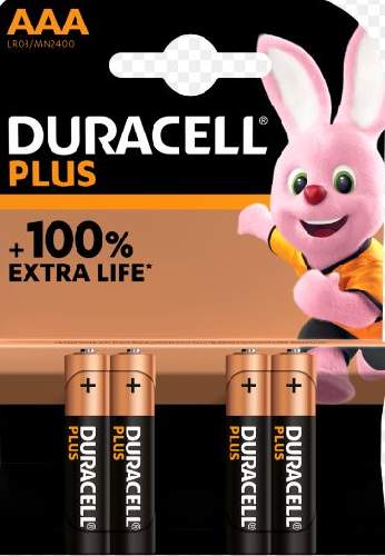 DURACELL Plus LR03, MICRO AAA, 4 Stück Packung