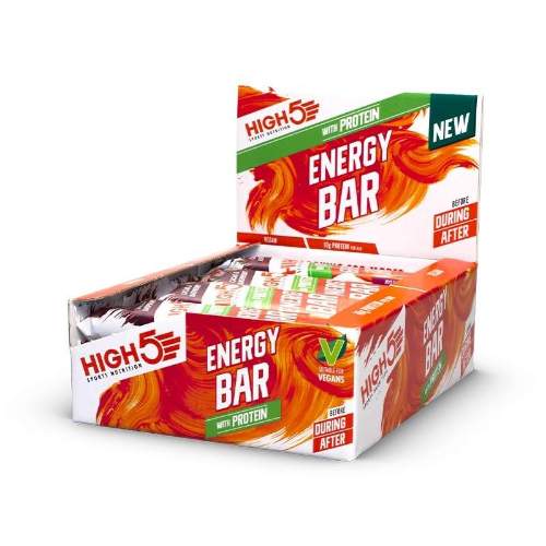 HIGH5 Energy Bar mit Protein 12x50g, Kakao & Himbeere