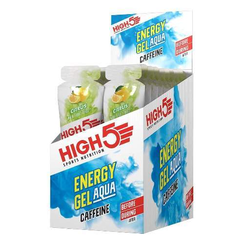 HIGH5 Energy Gel Aqua Koffein 20x66g Stk. Pack Zitrone (IsoGel+Koffein)