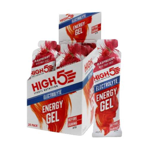 HIGH5 Energy Gel ELECTROLYTE DISPLAY 20x60g Stk. Pack Himbeere
