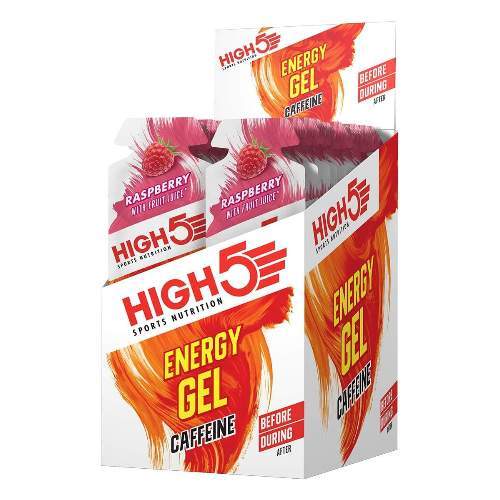 HIGH5 Energy Gel Koffein 20x40g Stk. Pack Himbeere (EnergyGel+Koffein) / Ablaufdatum 05/22