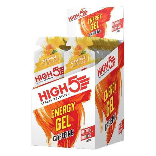 HIGH5 Energy Gel Koffein 20x40g Stk. Pack Orange (EnergyGel+Koffein) / Verpackung beschädigt - Ablaufdatum 05/23