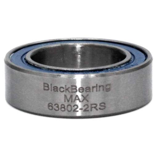 Kugellager 63802 MAX 2RS, 15x24x7mm, ABEC-3, Black Bearing