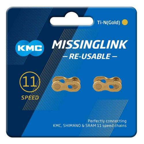 KMC 11R Ti-N - gold Kettenverschlussglied - Shimano, Campagnolo, Sram