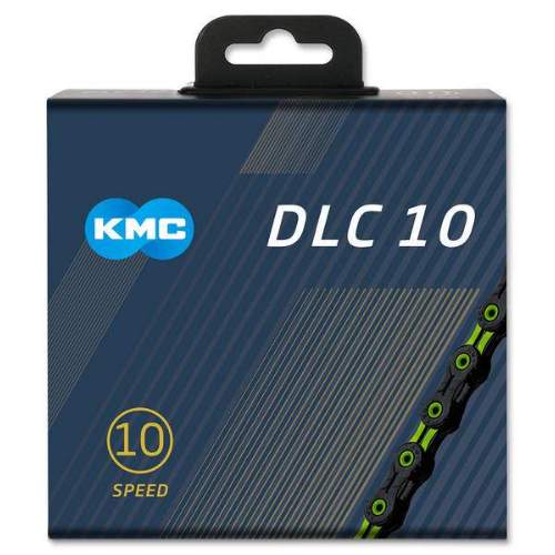 KMC DLC10 - schwarz/grün, 10-fach Kette, 116 Glieder - für alle 10-fach Gruppen