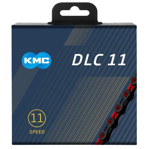KMC DLC11 - schwarz/rot, 11-fach Kette, 118 Glieder - für alle 11-fach Gruppen