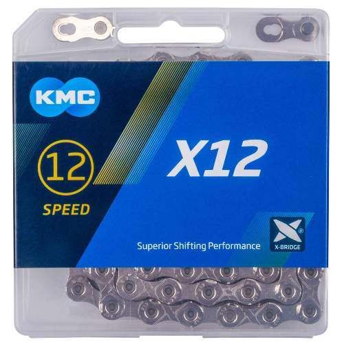 KMC X12 - silber (vernickelt), 12-fach Kette, 126 Glieder - Shimano, SRAM(MTB), Campagnolo