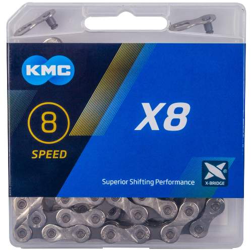 KMC X8 - silber/grau (X8-93), 6/7/8-fach Kette, 114 Glieder