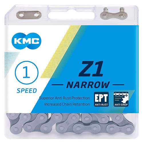 KMC Z1 Narrow EPT, silber, 1-fach Singlespeed-/Nabenschaltungskette, 1/2
