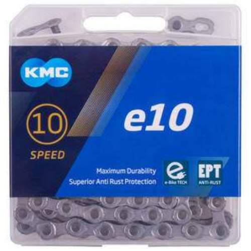 KMC e10 EPT - silber, 10-fach Kette, 136 Glieder - Shimano, Campagnolo, Sram