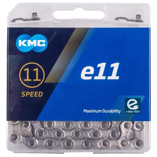 KMC e11 - silber (vernickelt), 11-fach Kette, 122 Glieder - für E-Bikes