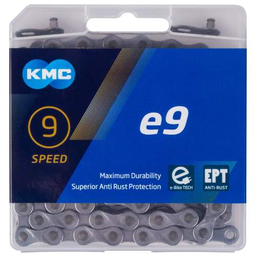 KMC e9 EPT - silber, 9-fach Kette, 136 Glieder - Shimano, Campagnolo, Sram