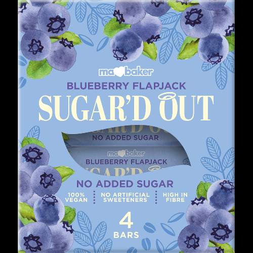 MaBaker Sugared Out Flapjack Multipack 4x50g Stk. Pack Blaubeere