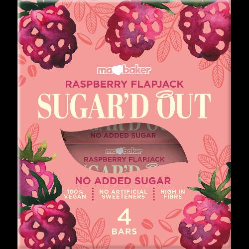 MaBaker Sugared Out Flapjack Multipack 4x50g Stk. Pack Himbeere