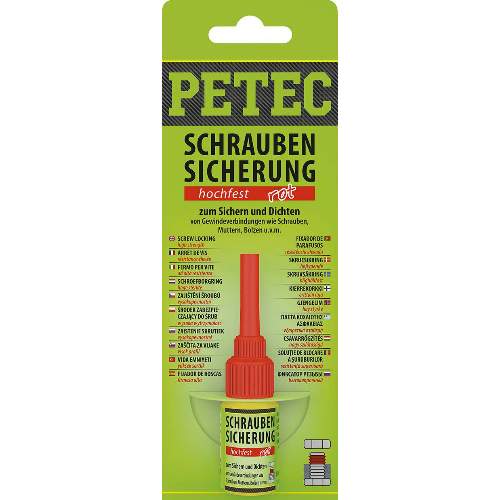 PETEC Schraubensicherung Hochfest, 5g, SB-Karte