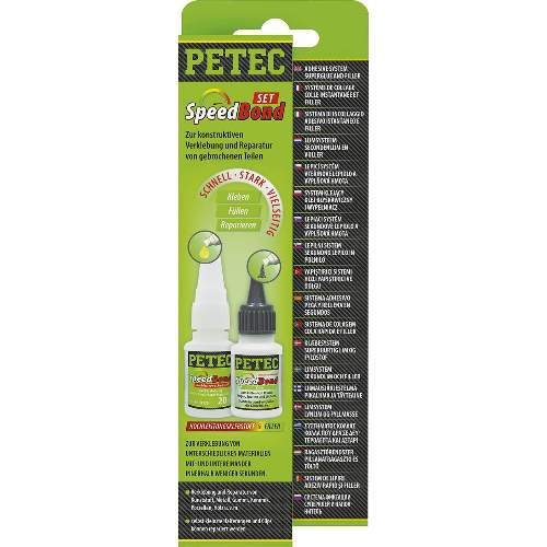PETEC Speedbond-Set, Hochleistungsklebstoff 20g & Filler, SB-Karte
