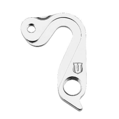 Dropout #1222All Union derailleur hangers are 100% identical to the original ones and come from the same frame manufacturer.Holes: 1-Hole
Position: Outside
Mount: M5
Distance: 38 mm
We suggest to order 2 Dropouts, so you have next time one in spare and have no waiting time.