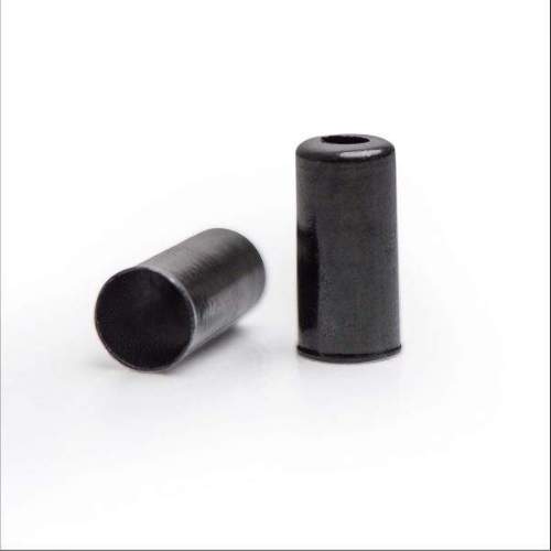 capgo BL Endkappe für 5mm Bremsaussenhülle, Messing/Nickel, schwarz, 200 Stück