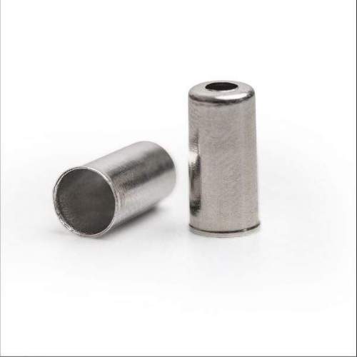 capgo BL Endkappe für 5mm Bremsaussenhülle, Messing/Nickel, silber, 200 Stück