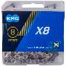 KMC X8 - silber/grau (X8-93), 6/7/8-fach Kette, 114 Glieder