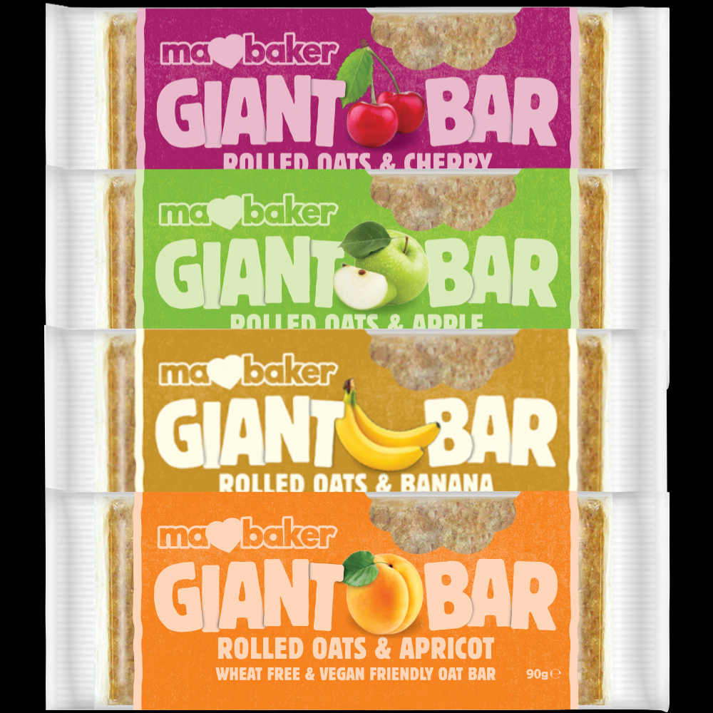 MaBaker Giant Bar Riegel 4x5x90g Stk. Pack Fruchtsorten gemischt